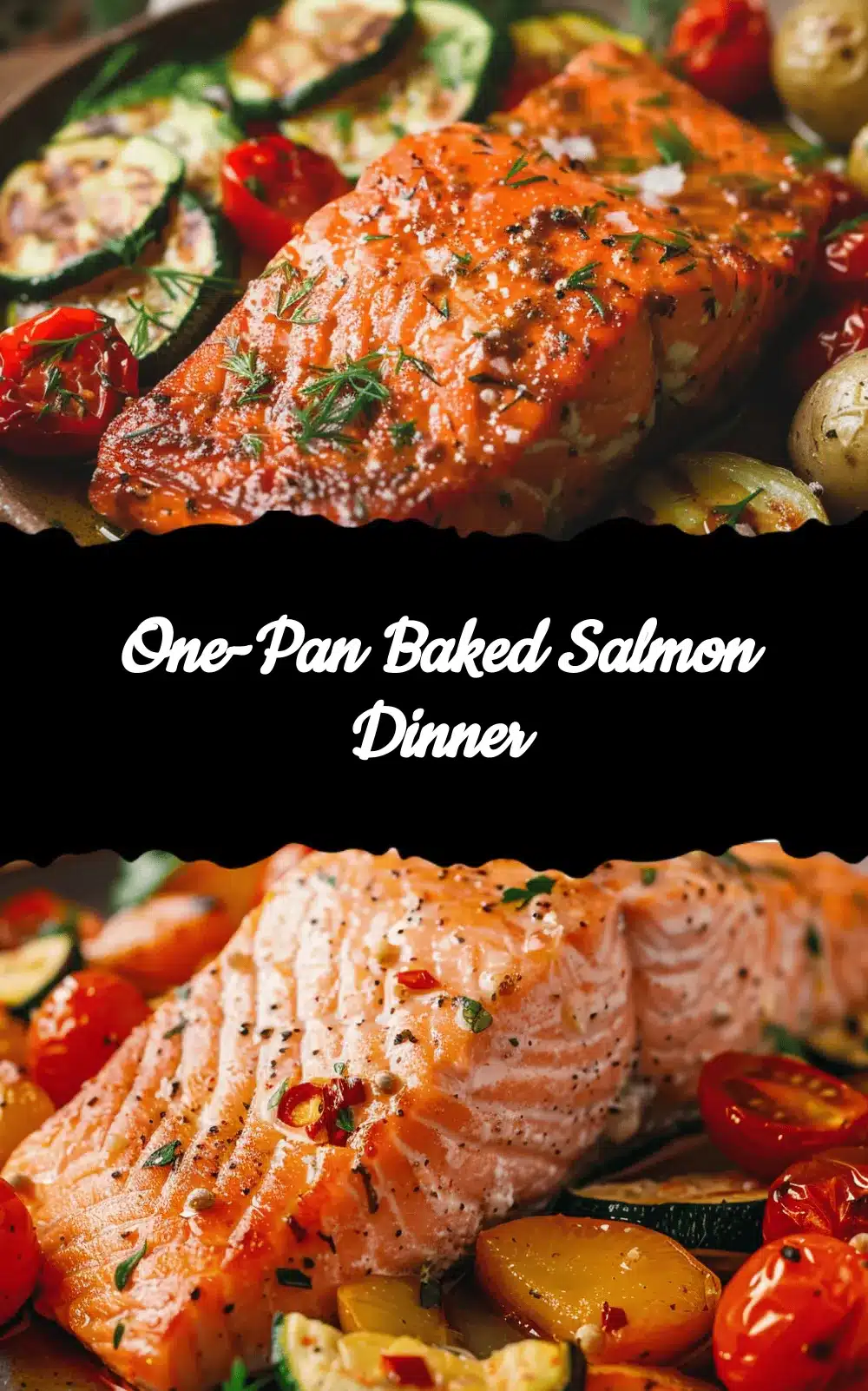 baked salmon with vegetables recipe