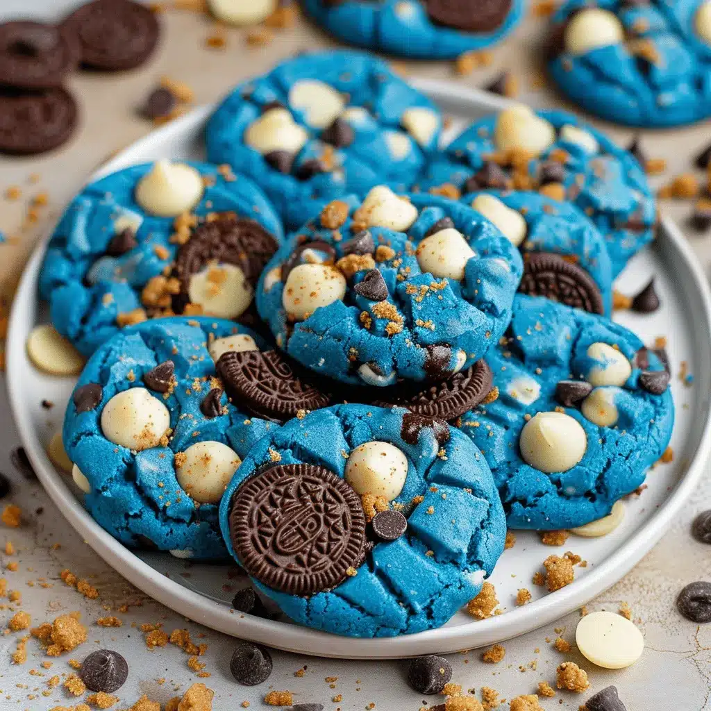 Cookie Monster cookies preparation steps