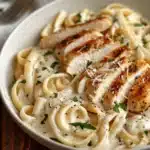 creamy chicken alfredo - featured image