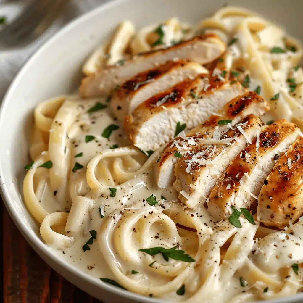 creamy chicken alfredo - featured image
