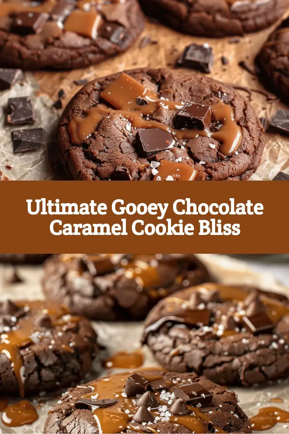 double chocolate salted caramel cookies recipe