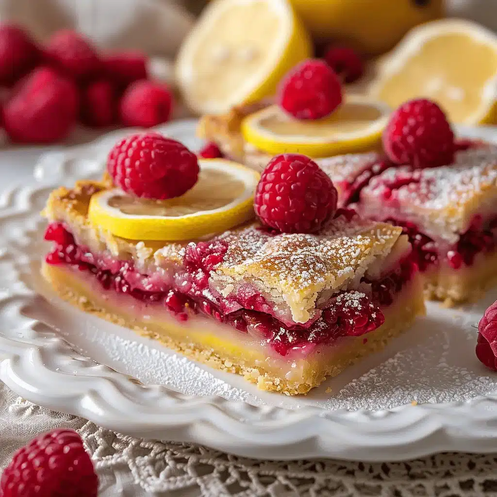 raspberry lemon bars - featured image