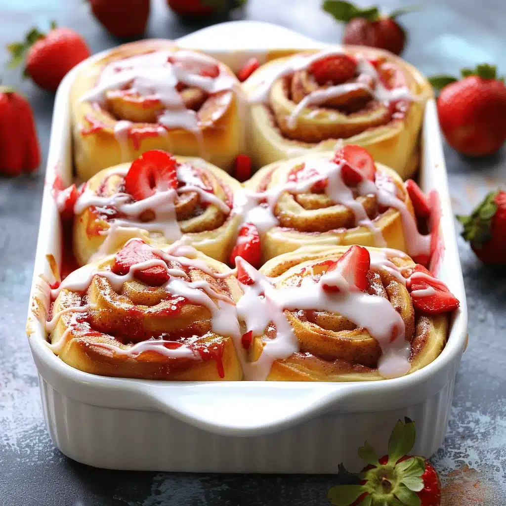 strawberry cinnamon rolls - featured image