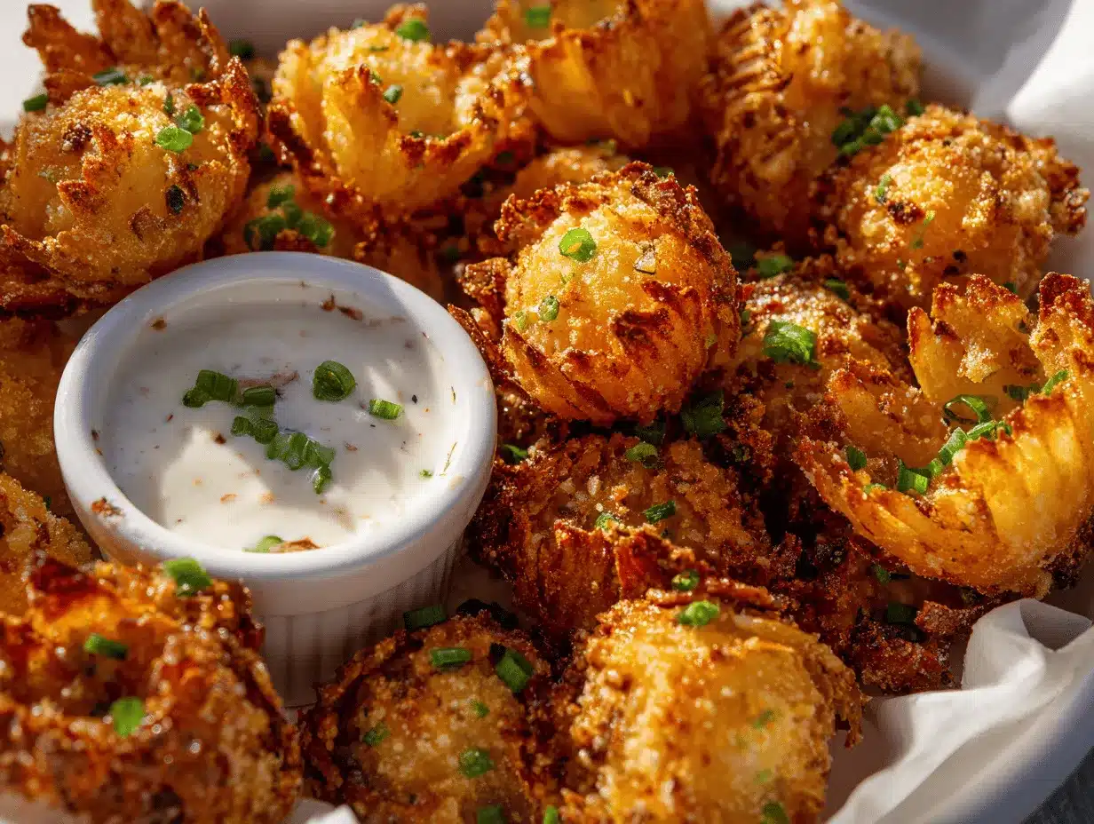air fryer blooming onion bites preparation steps
