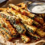 air fryer parmesan zucchini fries - featured image