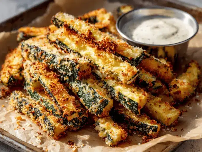 air fryer parmesan zucchini fries - featured image