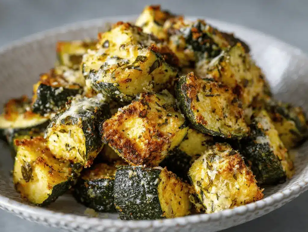 air fryer zucchini parmesan - featured image