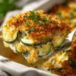 baked zucchini parmesan casserole - featured image
