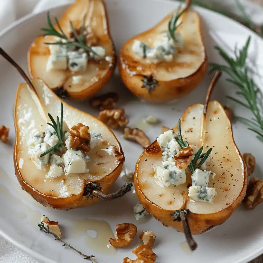 blue cheese stuffed pears preparation steps