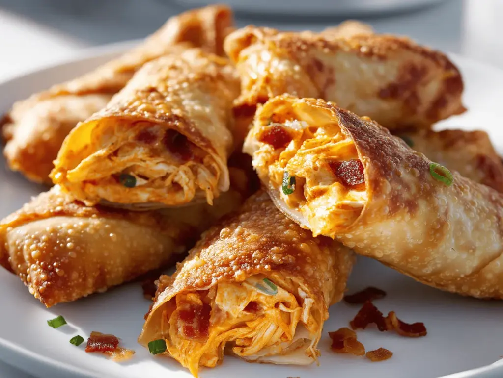 Buffalo chicken jalapeno popper egg rolls - featured image