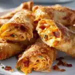 Buffalo chicken jalapeno popper egg rolls - featured image
