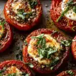Caprese stuffed baked tomatoes - featured image