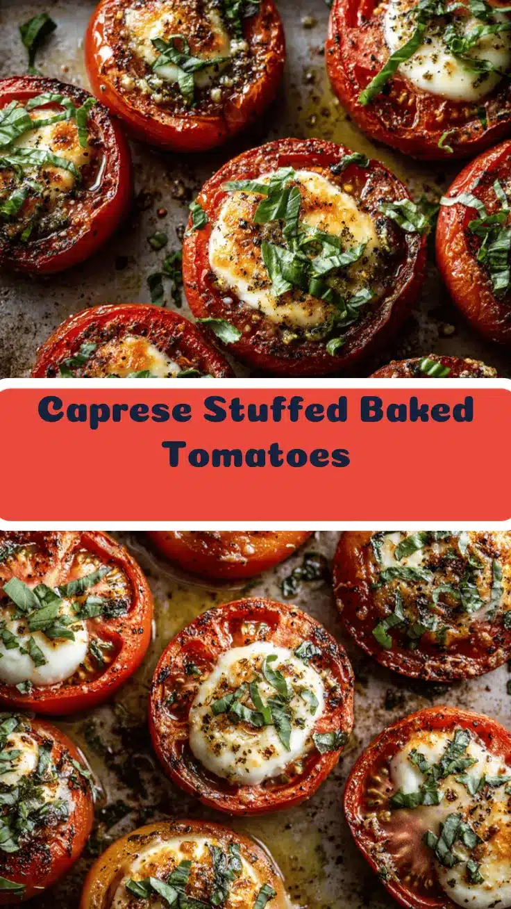 Caprese stuffed baked tomatoes recipe