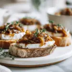 caramelized onion & brie toast - featured image