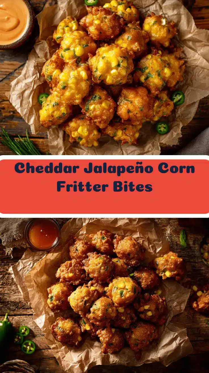 cheddar jalapeño corn fritter bites recipe