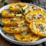 cheesy baked yellow squash - featured image