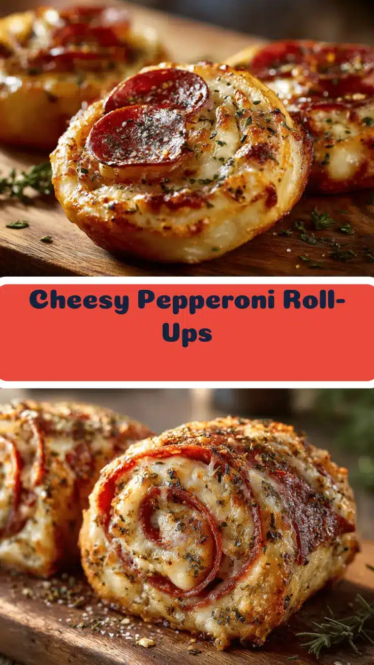 cheesy pepperoni roll-ups recipe