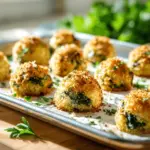 cheesy spinach artichoke bites - featured image