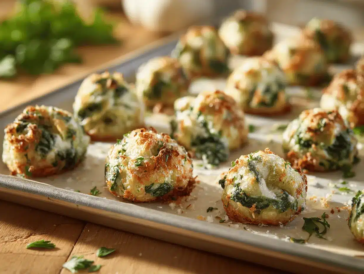 cheesy spinach artichoke bites preparation steps