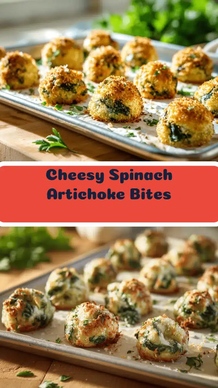 cheesy spinach artichoke bites recipe