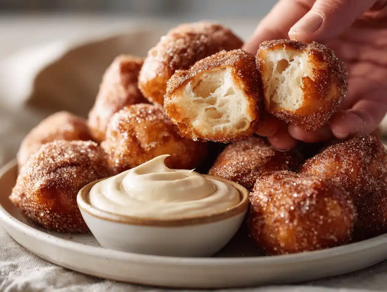 cinnamon sugar soft pretzel bites preparation steps