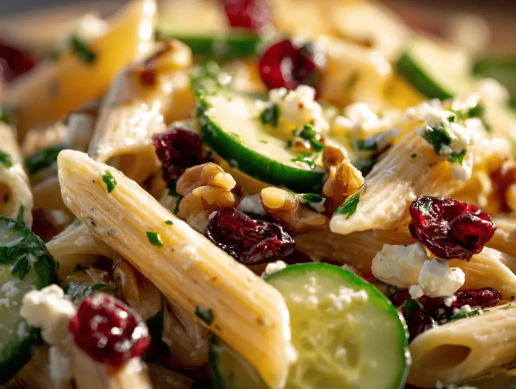 cranberry feta pasta salad - featured image