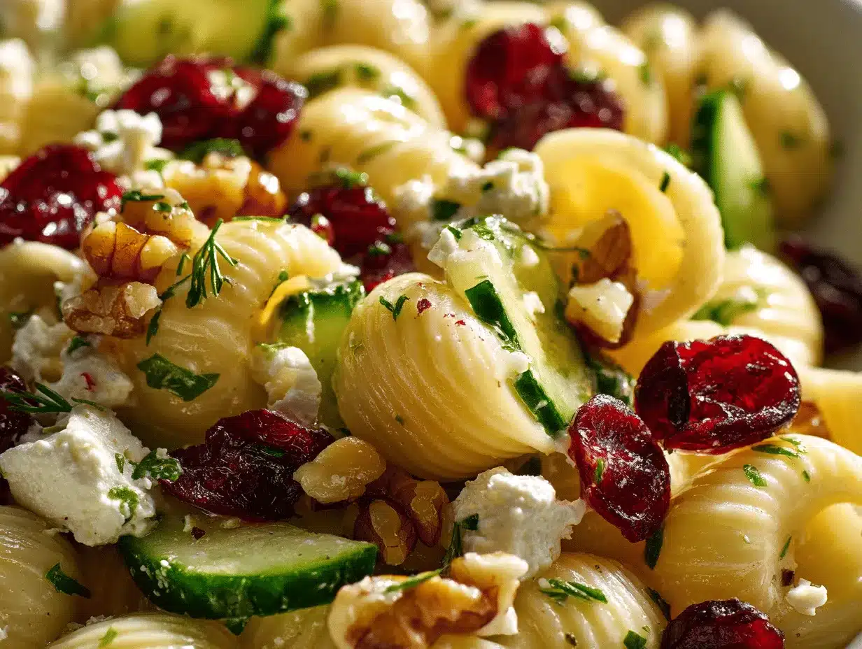 cranberry feta pasta salad preparation steps