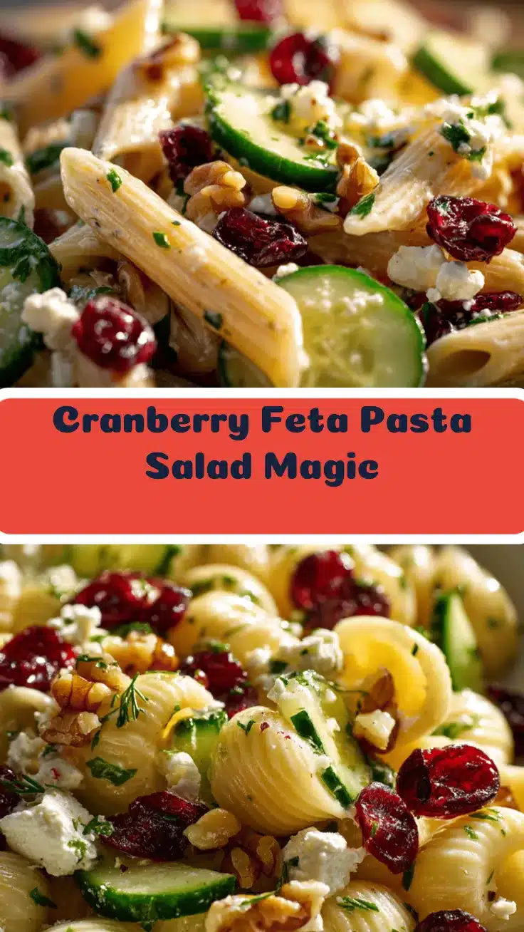 cranberry feta pasta salad recipe