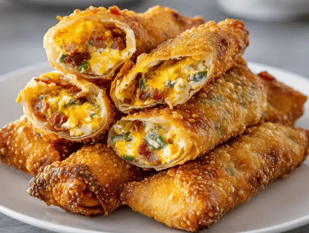crispy jalapeno popper egg rolls - featured image