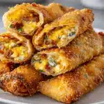 crispy jalapeno popper egg rolls - featured image