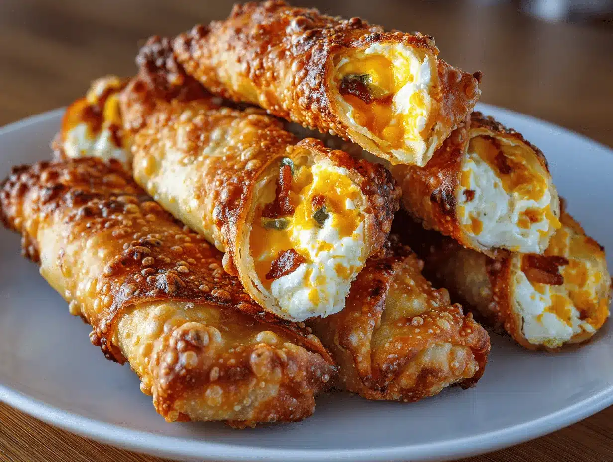 crispy jalapeno popper egg rolls preparation steps