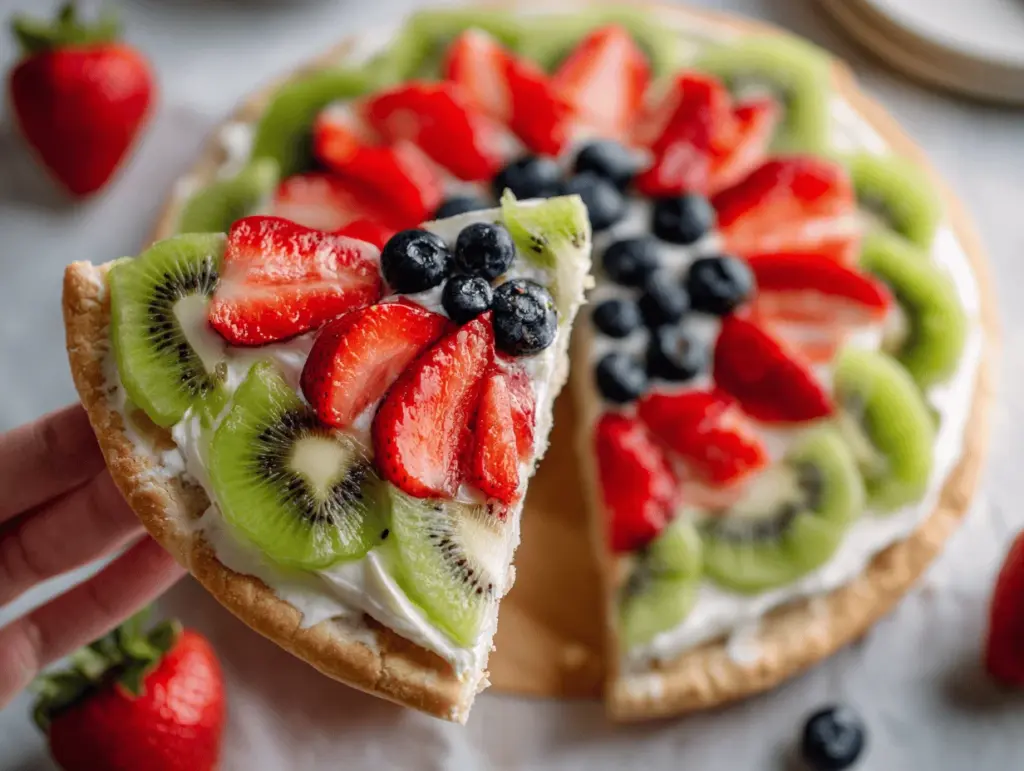 easy fruit pizza recipe - featured image