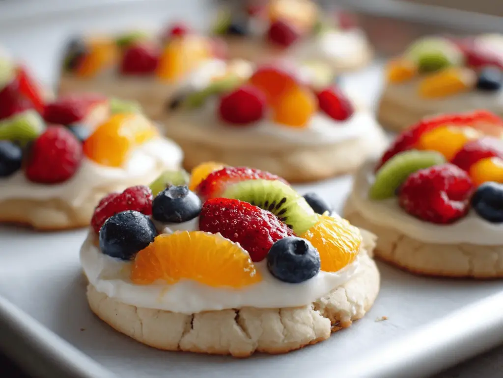 fruit pizza cookies - featured image