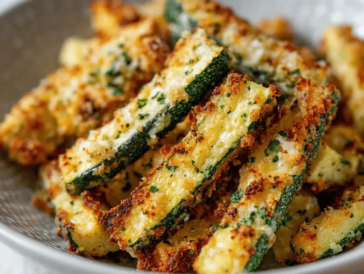 garlic parmesan zucchini fries preparation steps