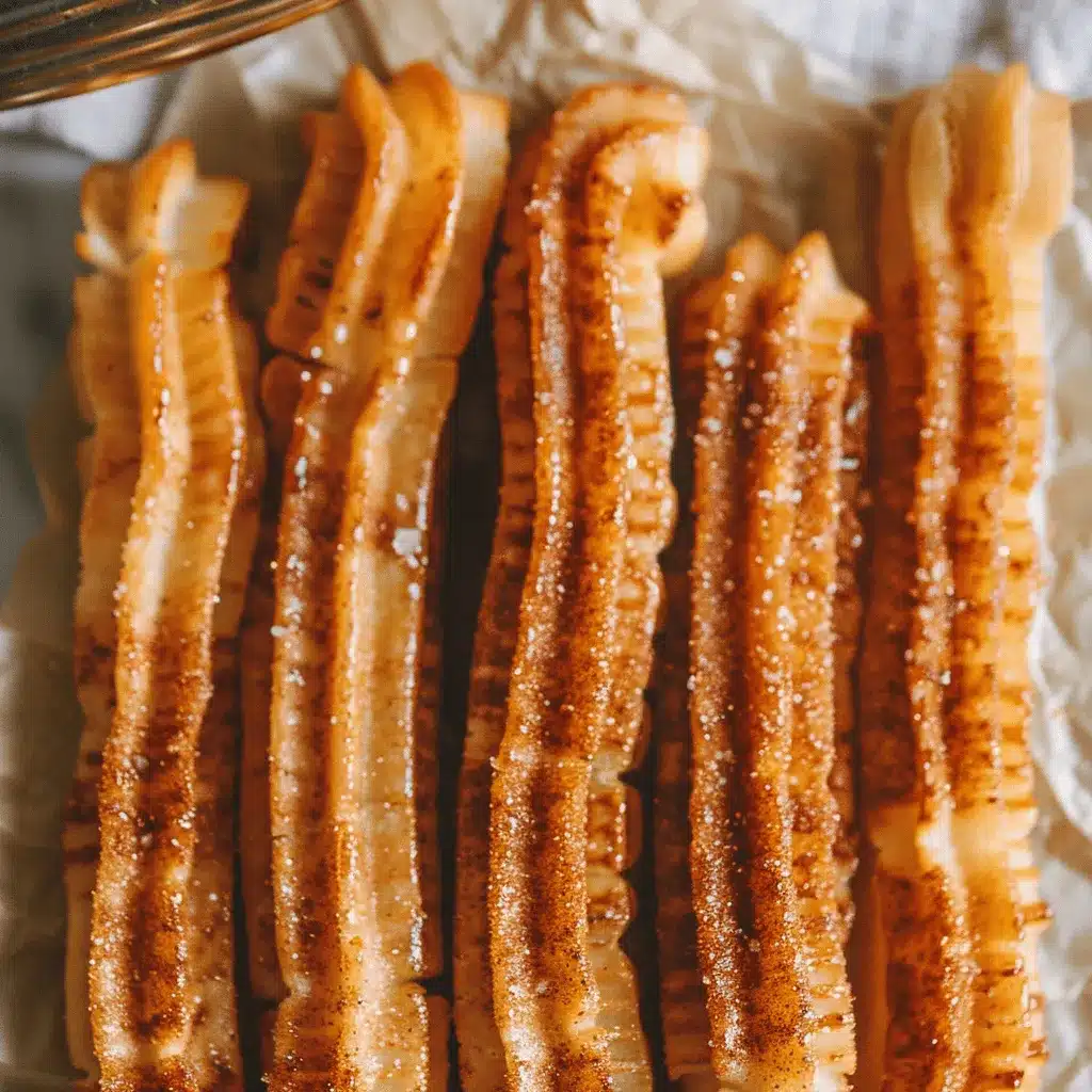 homemade churro snacks preparation steps