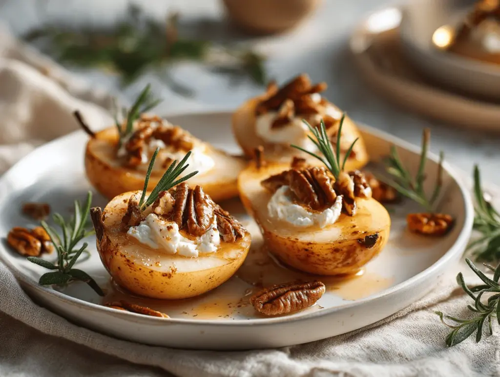 honey-baked pears - featured image