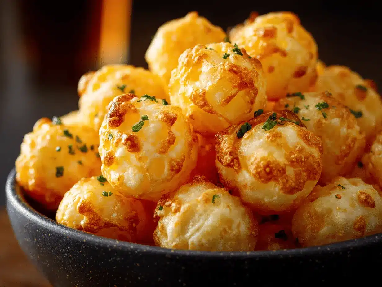 Keto Popcorn Cheese Puffs preparation steps