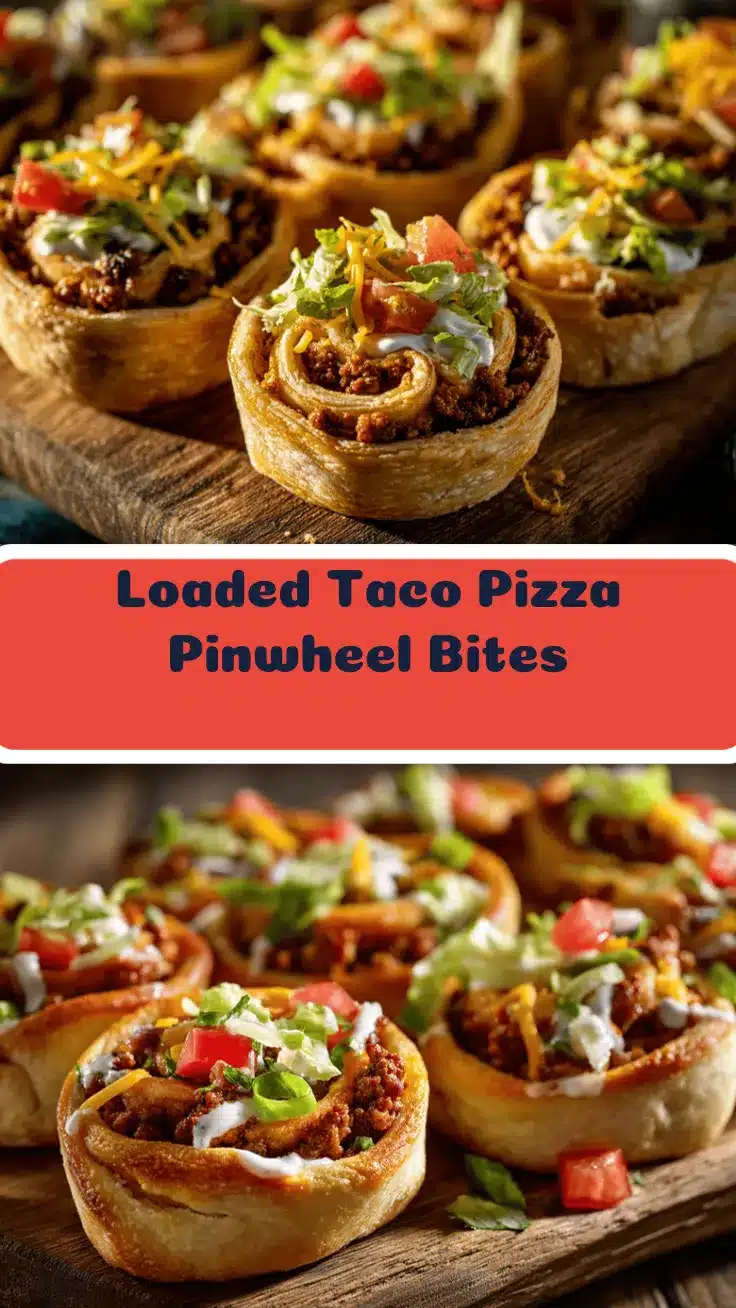 loaded taco pizza pinwheel bites recipe
