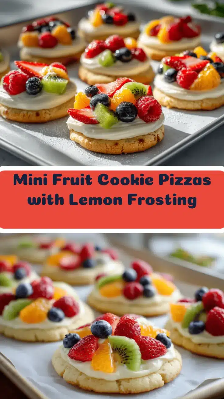 mini sugar cookie fruit pizzas recipe