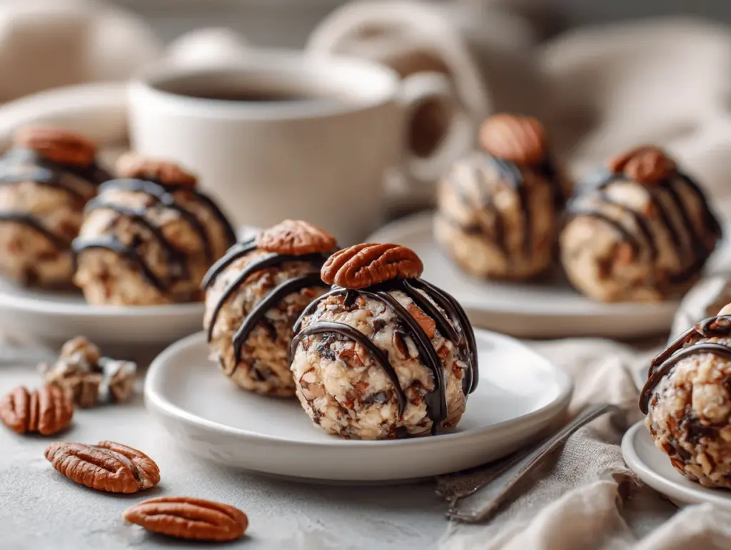 no bake pecan pie balls - featured image