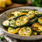 Parmesan Herb Roasted Zucchini and Squash Medallions - featured image