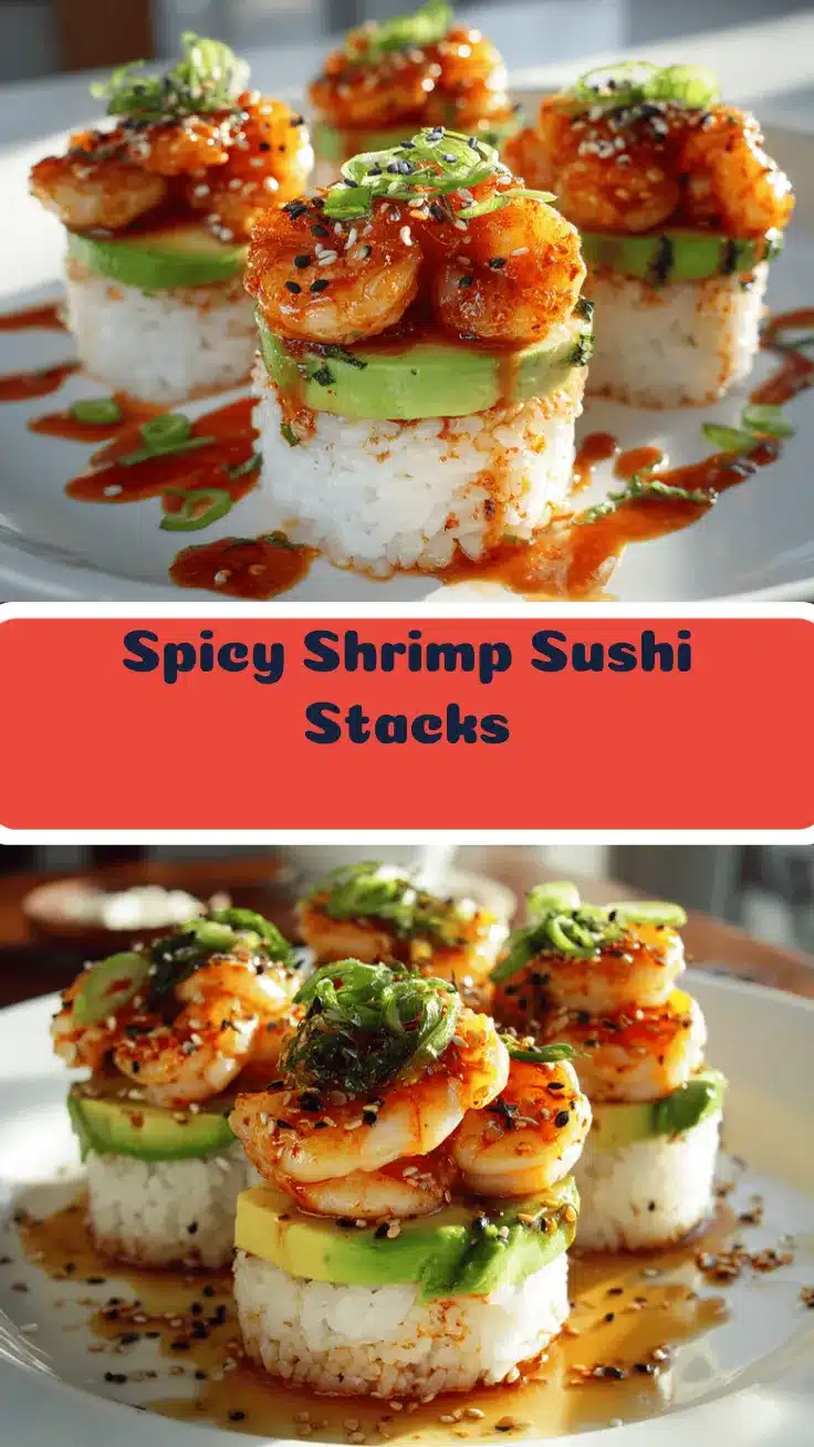 spicy shrimp sushi stacks recipe