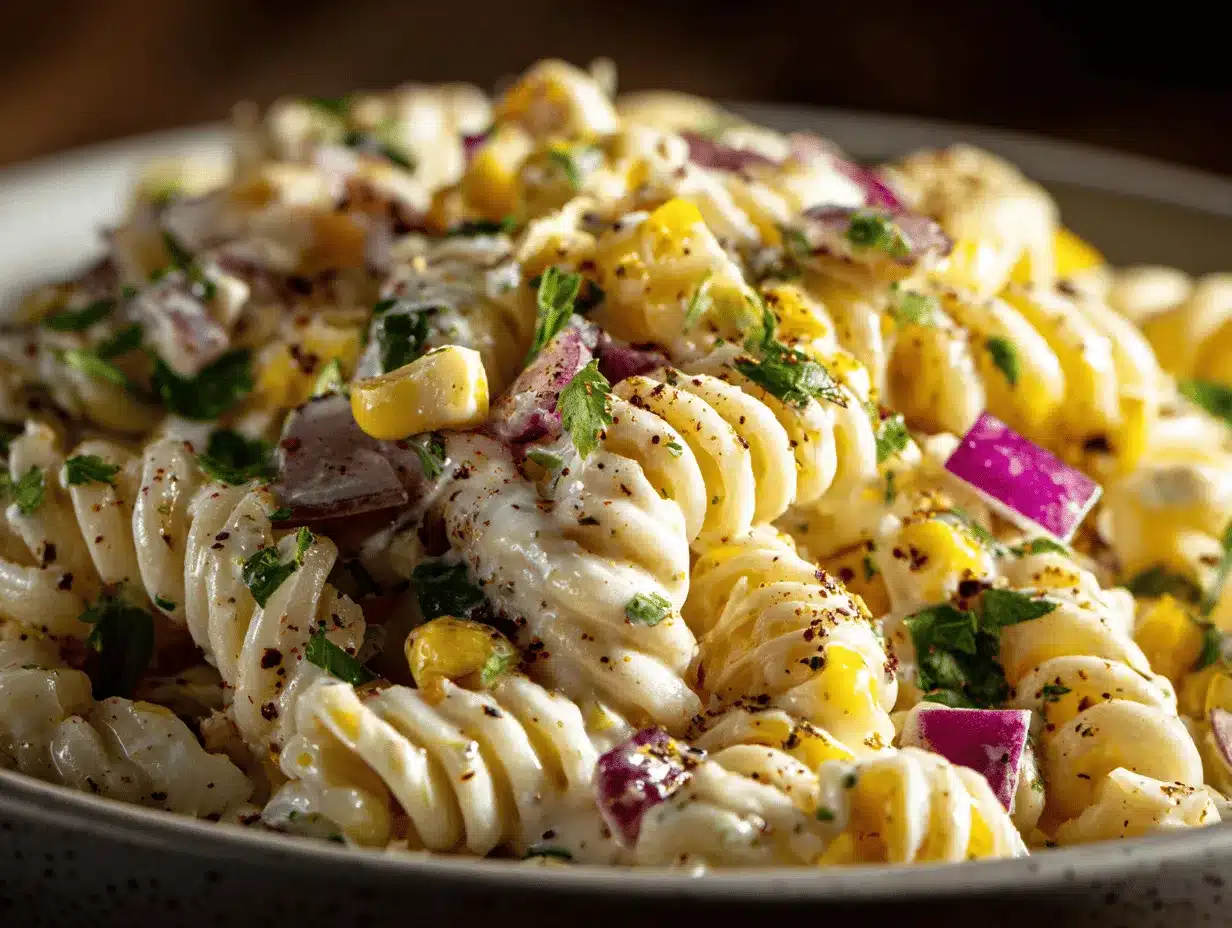 street corn pasta salad preparation steps