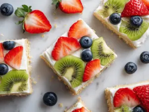 sugar cookie fruit pizza bars - featured image