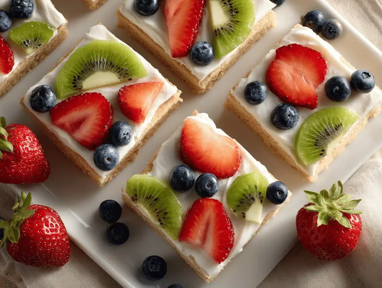 sugar cookie fruit pizza bars preparation steps
