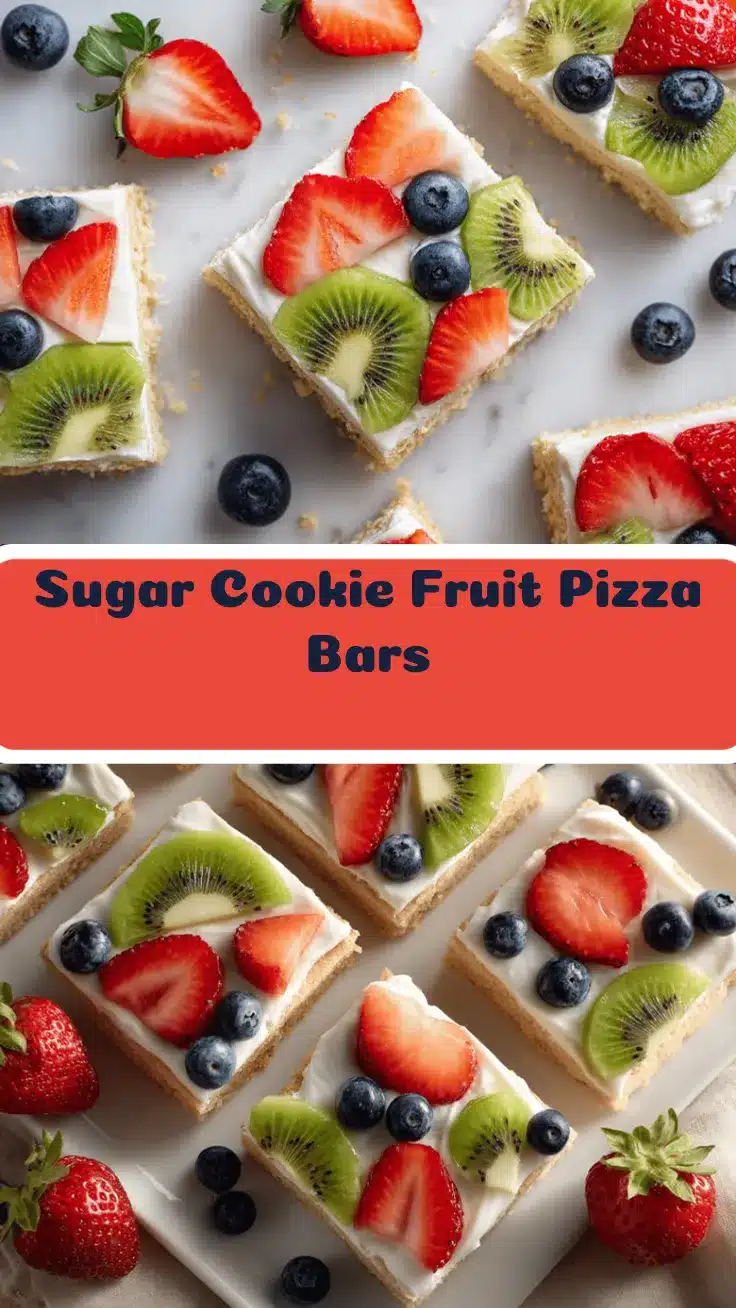 sugar cookie fruit pizza bars recipe