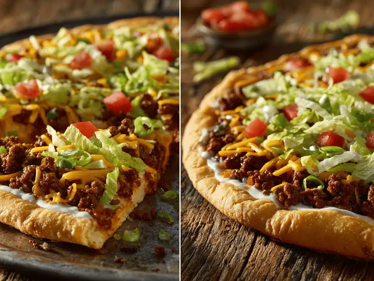 taco pizza appetizer preparation steps