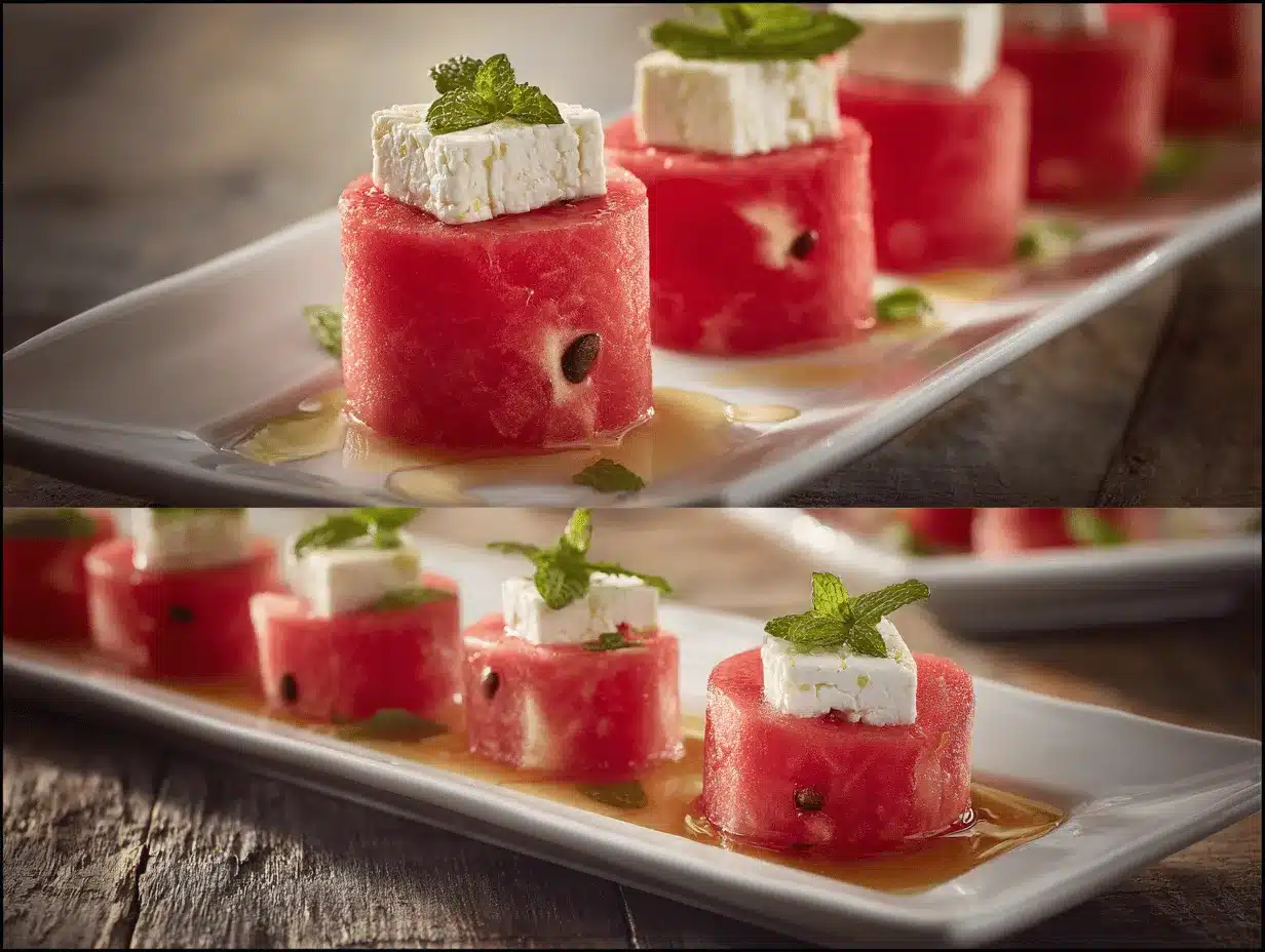 watermelon feta bites preparation steps