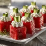 watermelon goat cheese appetizer - featured image