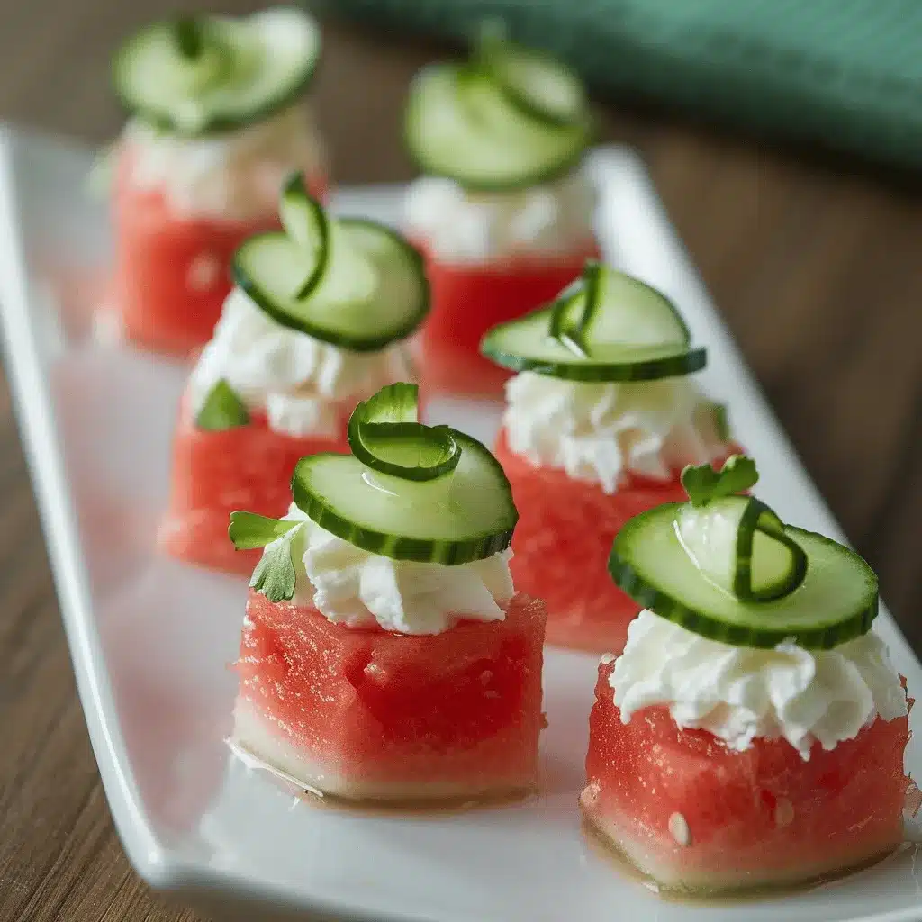 Watermelon Goat Cheese Appetizer preparation steps